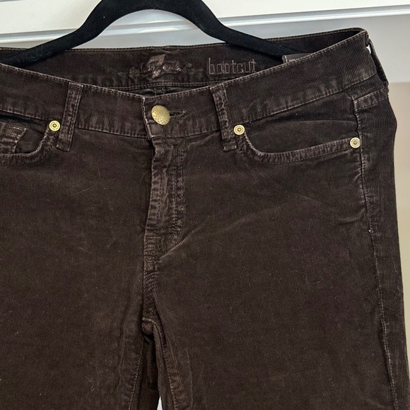 7 for All Mankind Chocolate Brown Bootcut Cords - Size 29 - Picture 2 of 14
